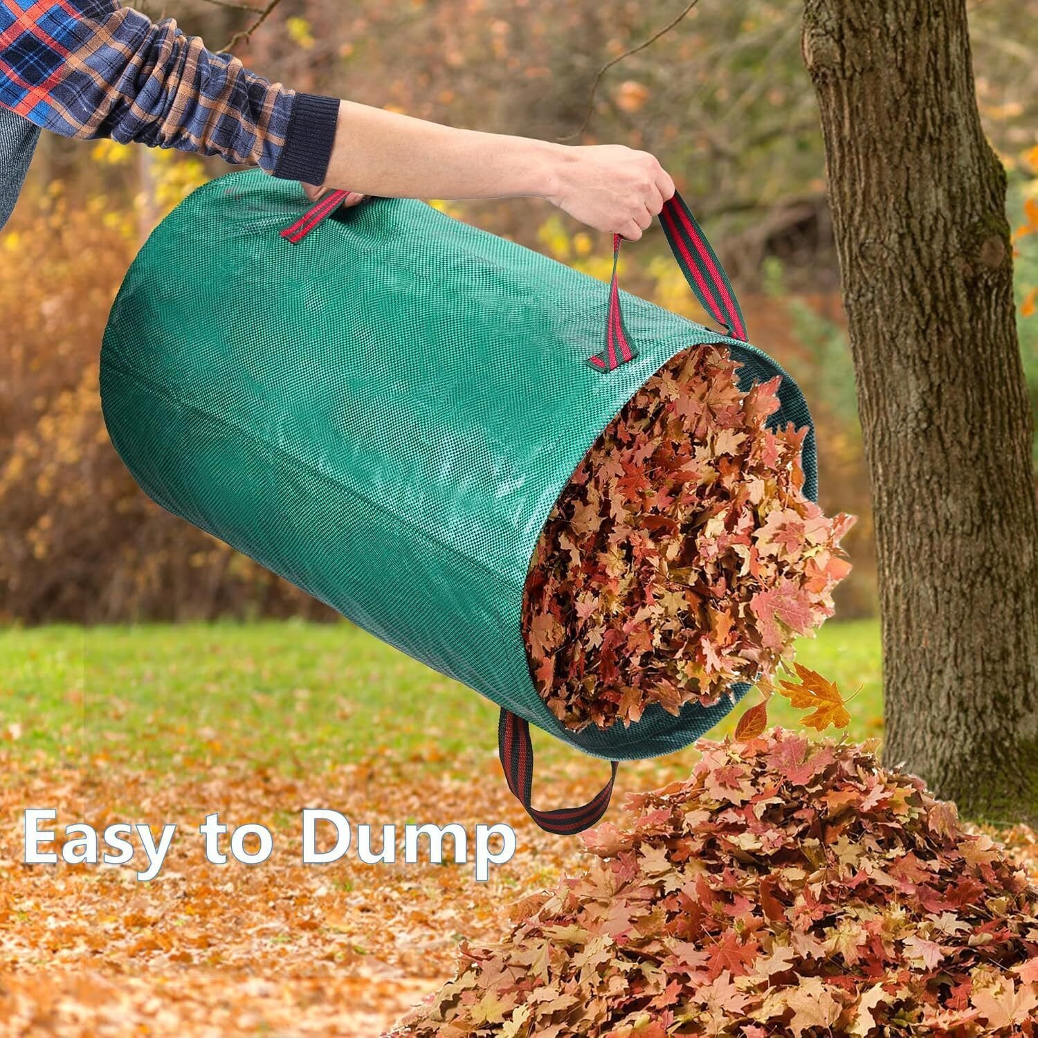 2 500L Heavy Duty Garden Waste Bags With Handles - Image 2