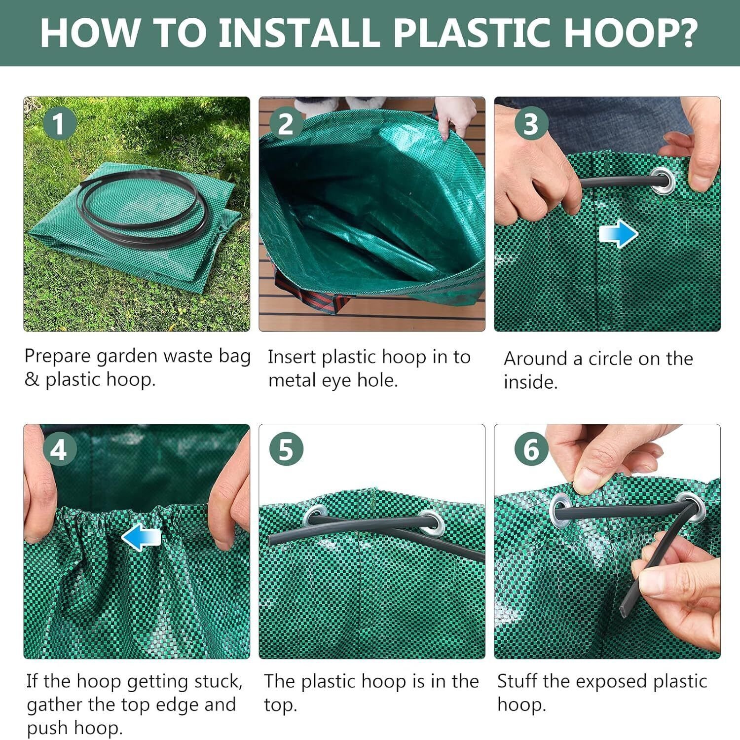 2 500L Heavy Duty Garden Waste Bags With Handles - Image 3