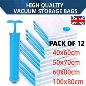 12 X STRONG VACUUM STORAGE BAGS