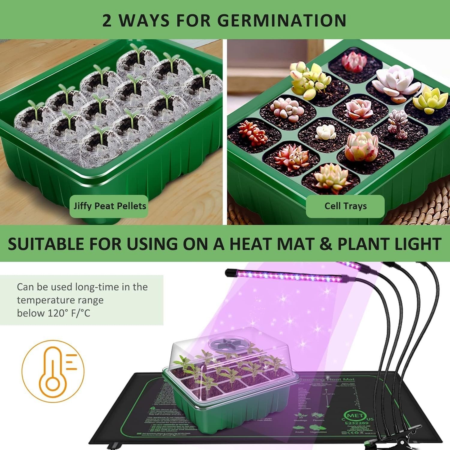 Pack Of 6 Plant Propagator Seed Tray Set - Image 10