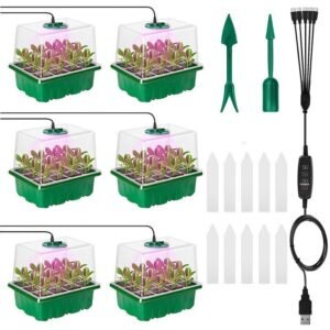 Pack Of 6 Plant Propagator Seed Tray Set