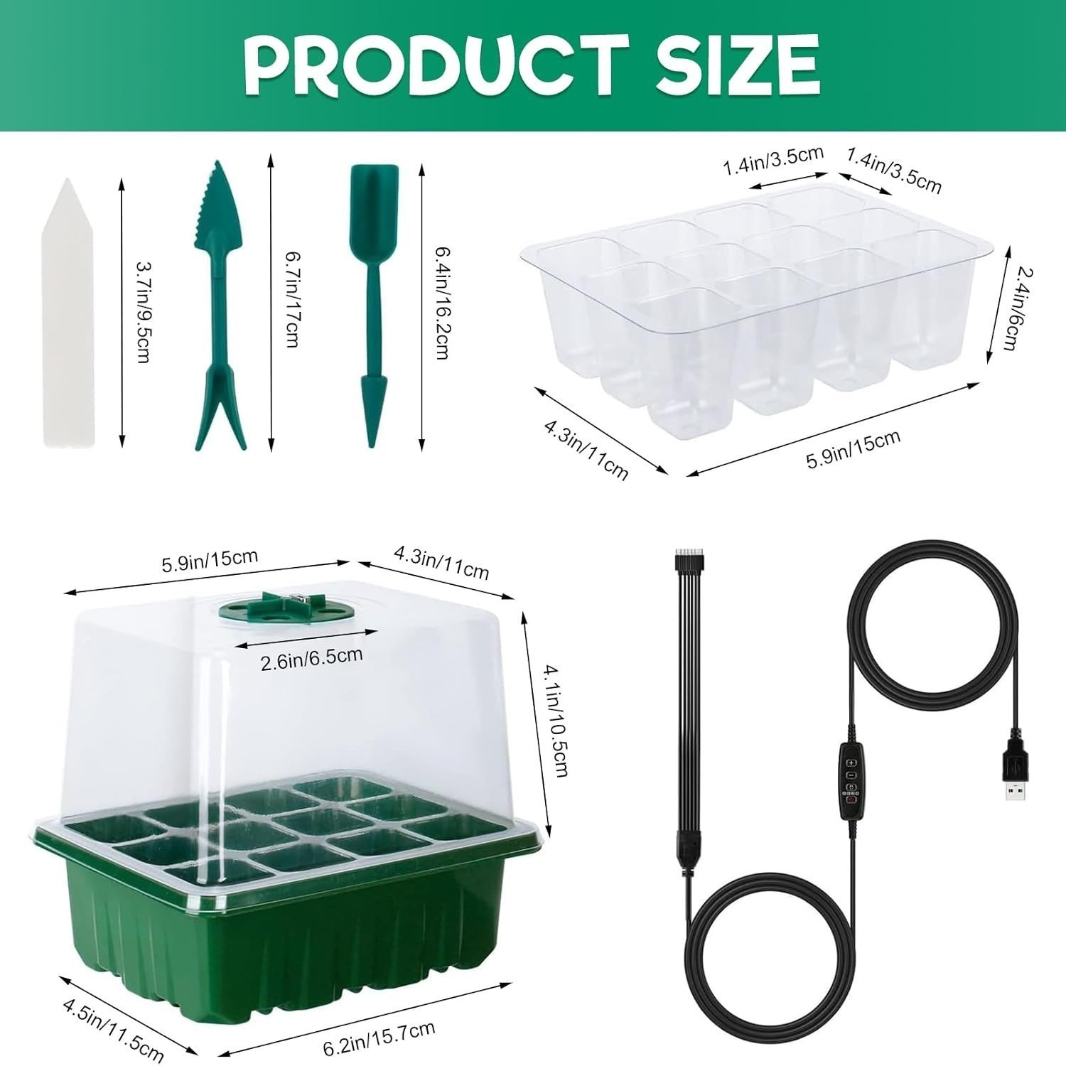 Pack Of 6 Plant Propagator Seed Tray Set - Image 5
