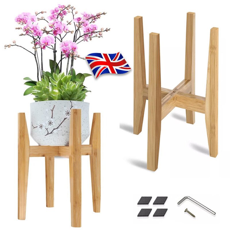 Adjustable Bamboo Wooden Plant Stand Plant & Flower Pot - Image 10
