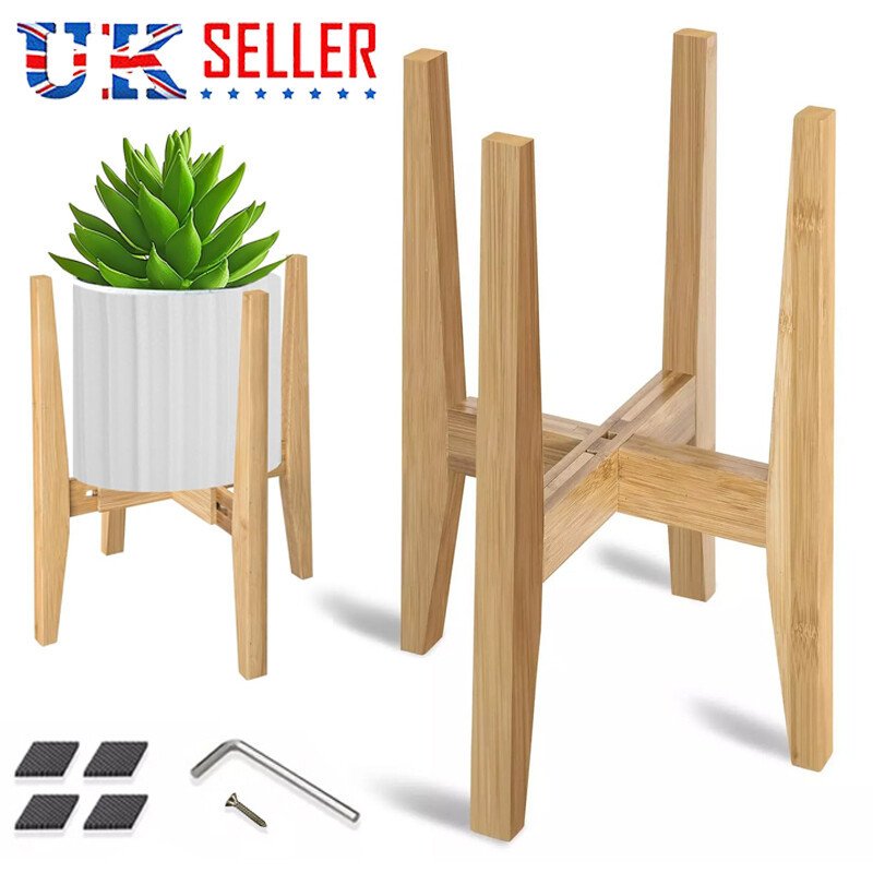 Adjustable Bamboo Wooden Plant Stand Plant & Flower Pot - Image 7