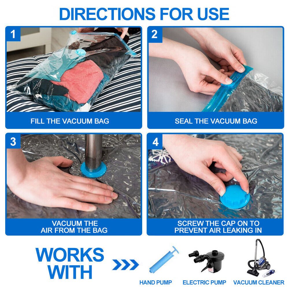 12 X STRONG VACUUM STORAGE BAGS - Image 3