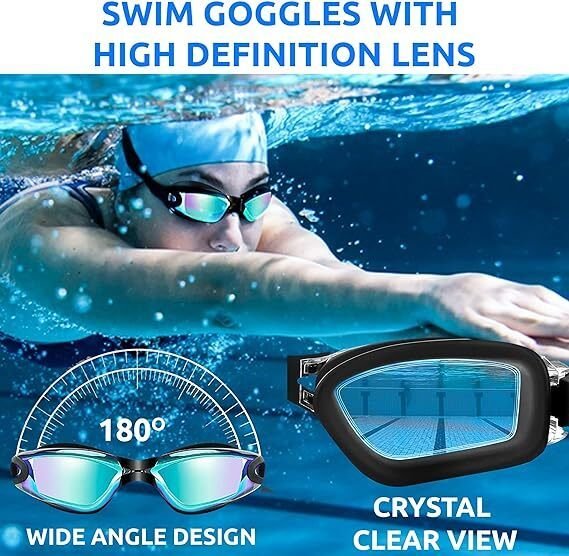 Adjustable Anti Fog Swimming Goggles - Image 2